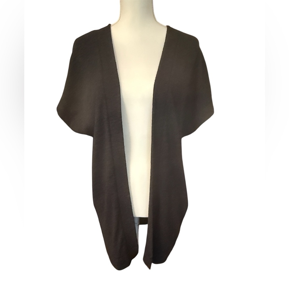 Lila P Black Open Front Cardigan